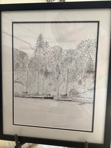 Murray MacRitchie Pen and Ink, Sailboats