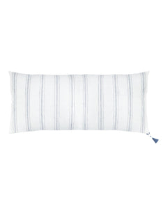 White with Blue Stripes So Soft Linen Pillow - 13x30”