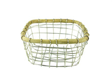 Load image into Gallery viewer, Berry Basket Stainless Wire &amp; Cane Square Basket