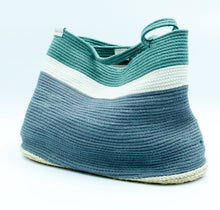 Load image into Gallery viewer, A Piece Of Myne Blue/Cream Casual Tote