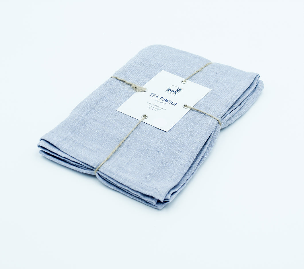 Linen Tea Towels - Chambray Set of 2