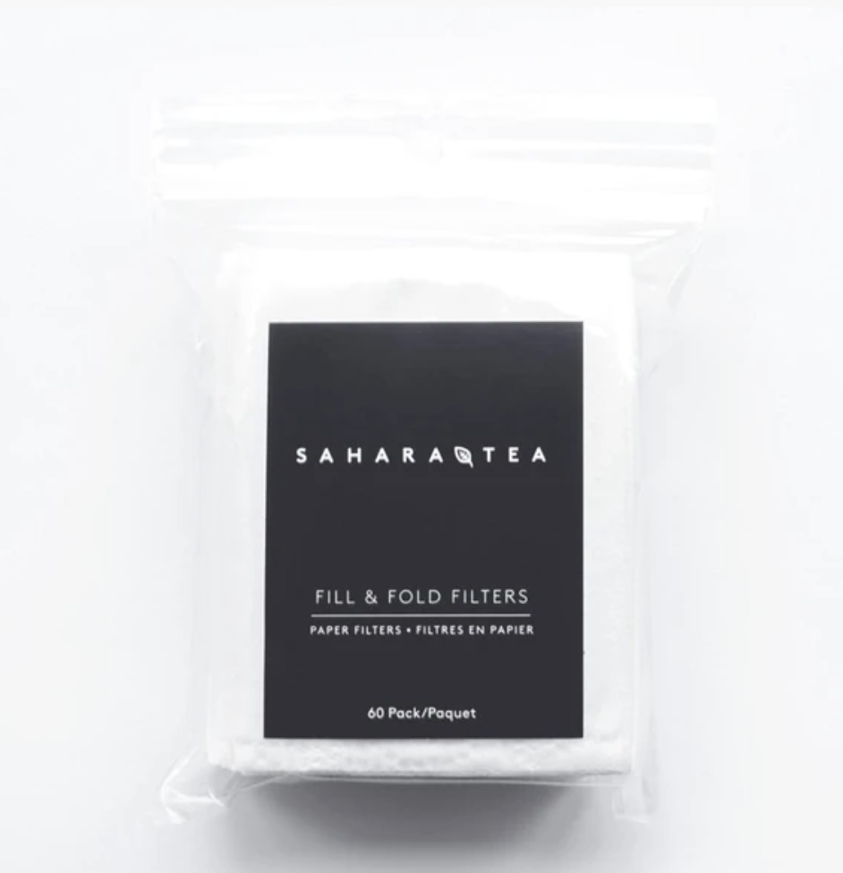 Sahara Tea Fill & Fold Filters - 60 pk pouch