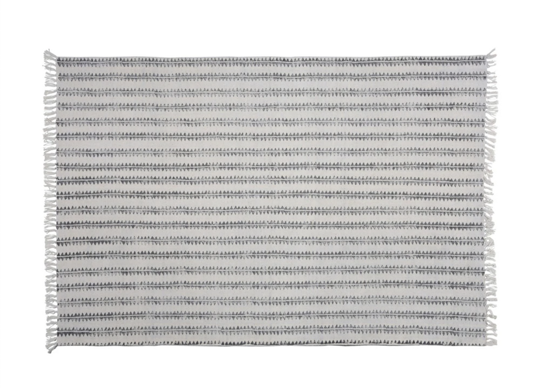 Sawtooth Stripe Cotton Rug