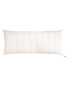 White with Beige Stripes So Soft Linen Pillow - 13x30”