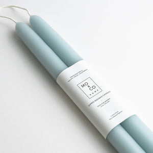 100% Beeswax Dipped Candles | Powder Blue