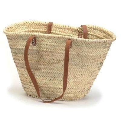 Straw Market Shoulder Bag Leather Handles107-