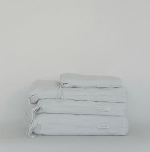 Set Lastlight 100% Linen Duvet, Flat/Fitted Sheets/Pillowcases