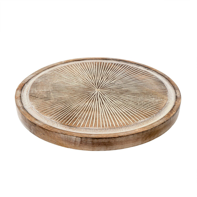 Brook Carved Round Tray