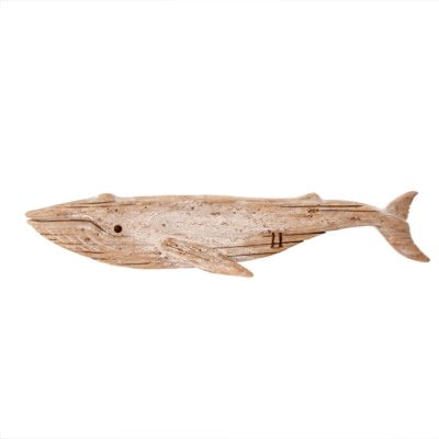 Driftwood Whale Art Whitewash - indaba